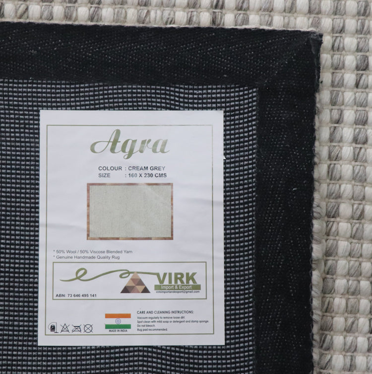 NZ WOOL AGRA-CREAM/GREY