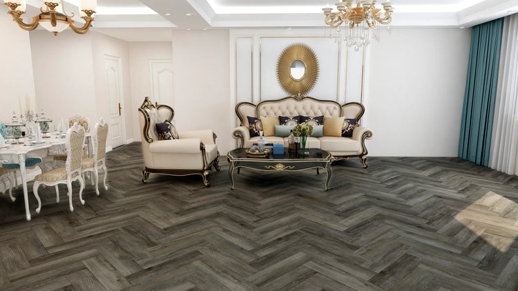 Eco Ornato Herringbone Fresco Oak Hybrid Flooring