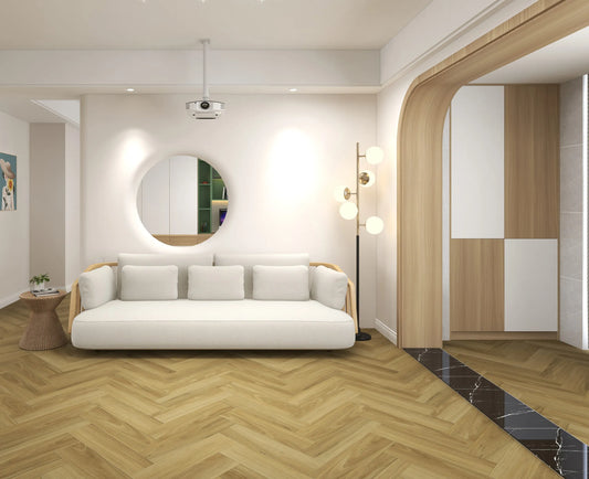 Eco Ornato Herringbone Natural Blackbutt Hybrid Flooring