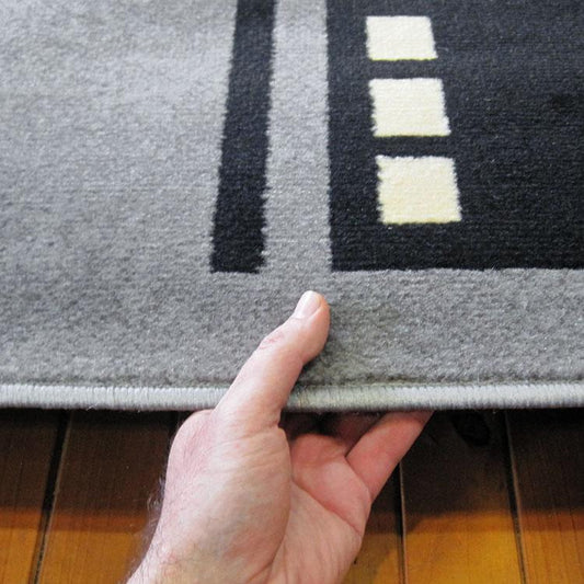 Ruby 6336 Black Hallway Runner