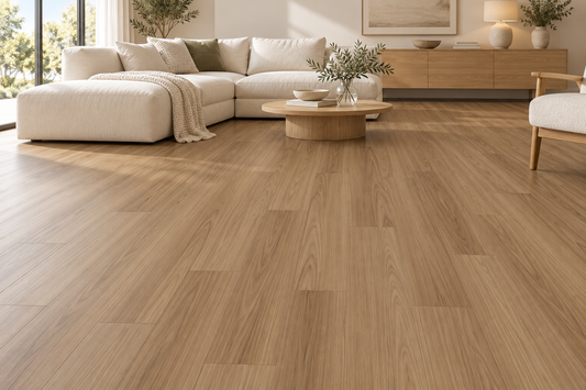 leyton 8mm hybrid spotted gum digitally styled room visual