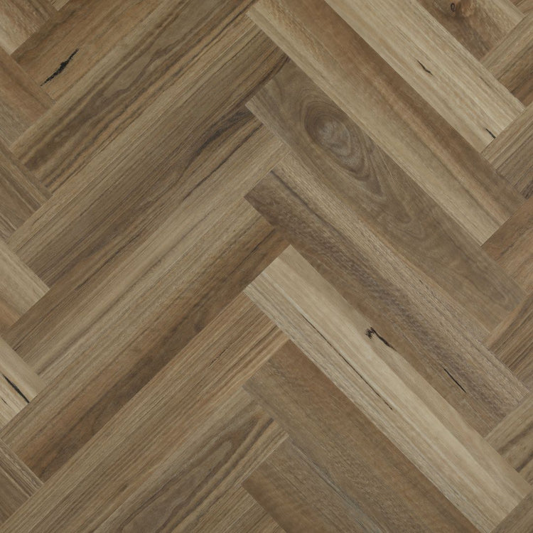 Belle Vie Spotted Gum Herringbone Hybrid Flooring