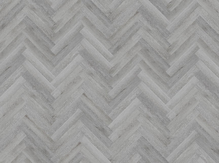 Duro Obsidian 9mm Herringbone Flooring - Grey-leaf