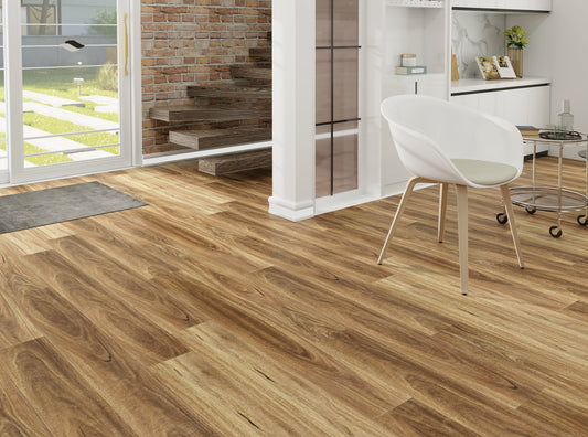 ⁠Hydrocore Laminate 8mm - Spotted Gum (WF808)