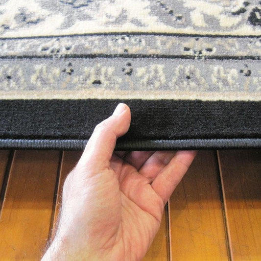 Ruby 6333 Black Hallway Runner
