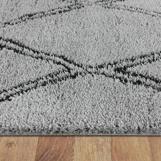 Sorento Shaggy 329 Grey Hallway Runner