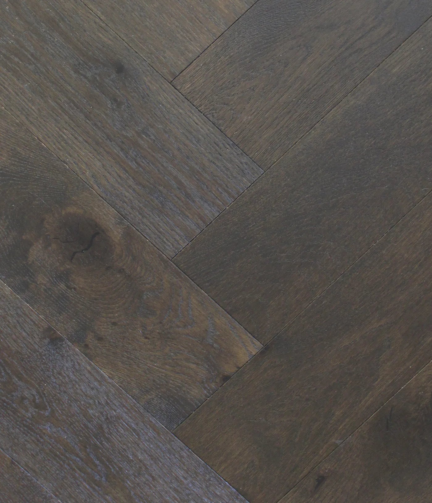 Swish Oak Natura Herringbone French Carbon Engineered Flooring