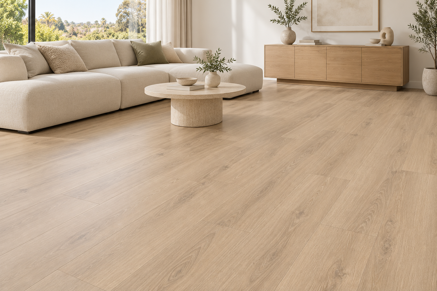 leyton 8mm hybrid nordic oak digitally styled room visual
