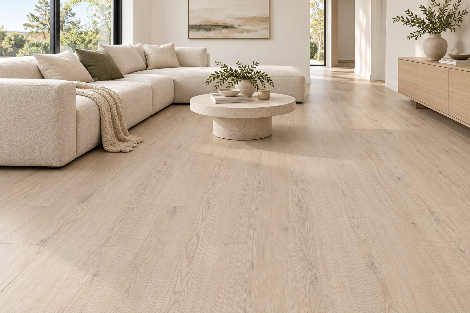 leyton 8mm hybrid weathered birch digitally styled room visual