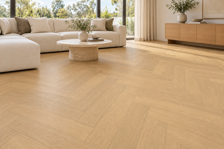leyton engineered herringbone sable herringbone digitally styled room visual
