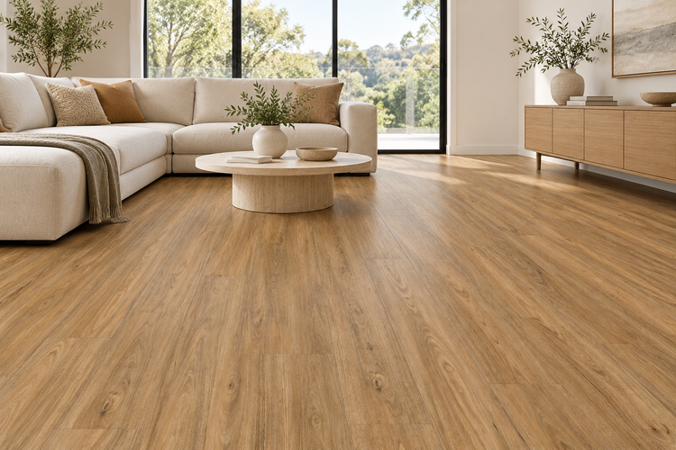 leyton laminate 1 2m spotted gum digitally styled room visual